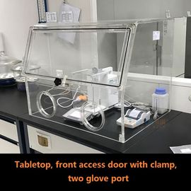 Λαστιχένια Benchtop γαντιών πόρτα πρόσβασης κιβωτίων μπροστινή με το σφιγκτήρα για την άνετη λειτουργία