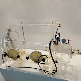 Σαφές ακρυλικό κιβώτιο γαντιών Benchtop, κιβώτιο γαντιών απομόνωσης με τη διεπαφή Kf