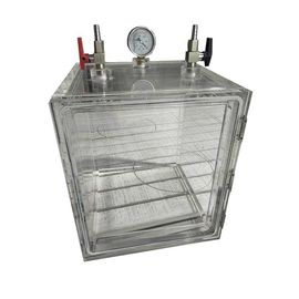 Ακρυλικό κενό Desiccator 2 κιβωτίων γαντιών λιμένες αερίου με ή χωρίς λιμένα γαντιών
